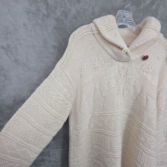 Ralph Lauren LRL Wool Sweater M Ivory Exclusive Hand Knit Tunic Fair Isle Nordic - Picture 3 of 11